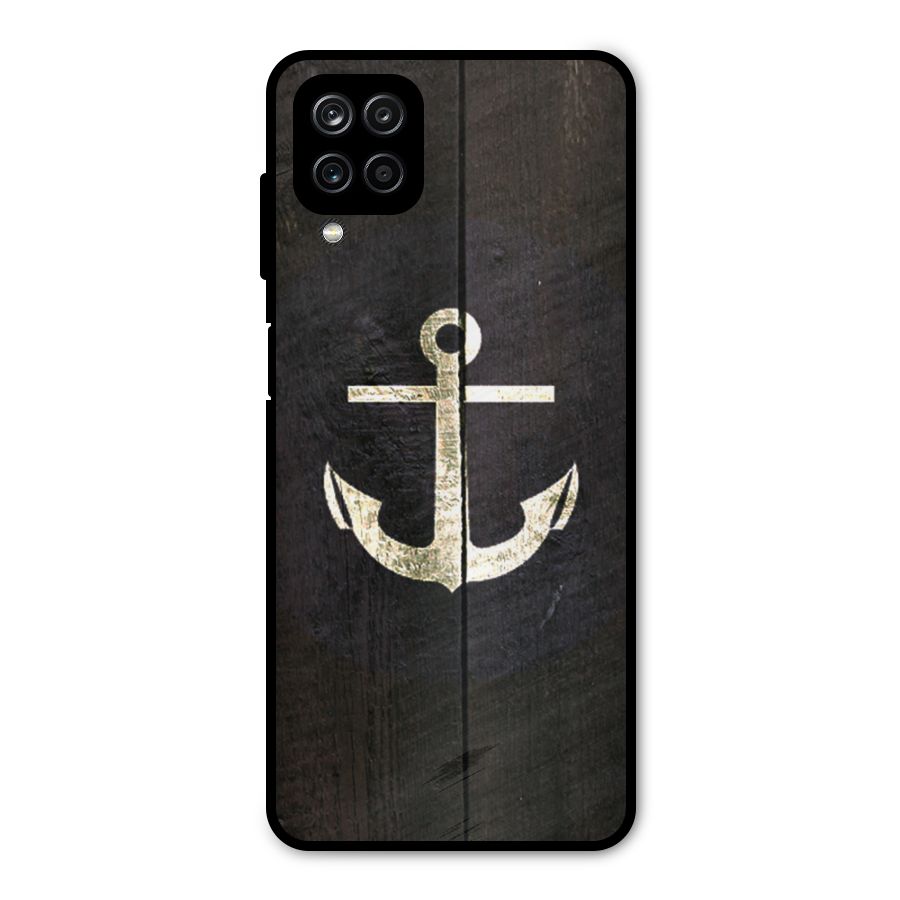 Wood Anchor Metal Back Case for Galaxy A12