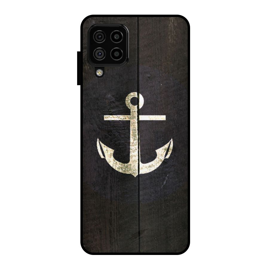 Wood Anchor Metal Back Case for Galaxy A22 4G