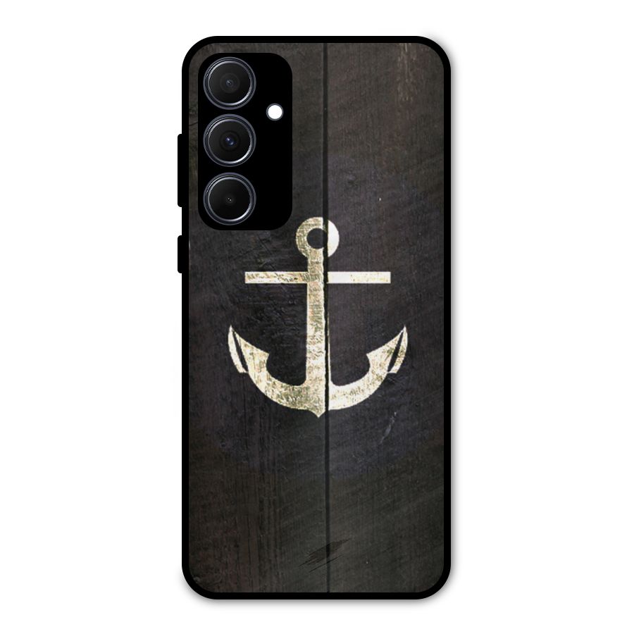 Wood Anchor Metal Back Case for Galaxy A35