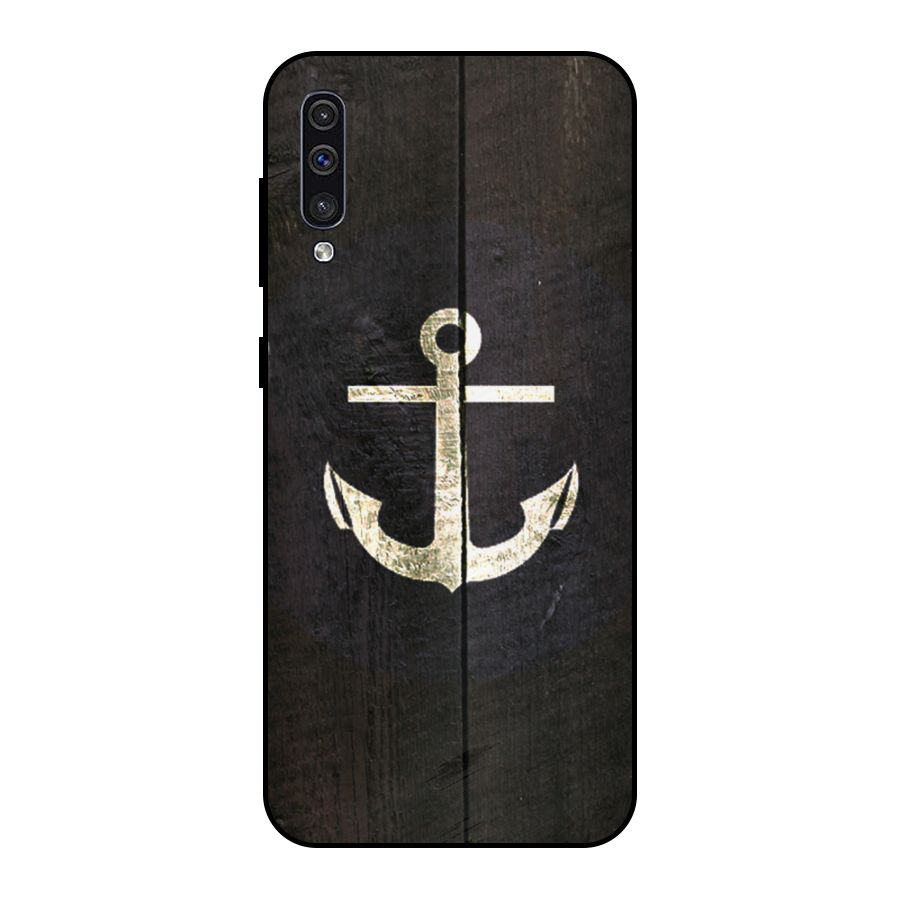 Wood Anchor Metal Back Case for Galaxy A50s