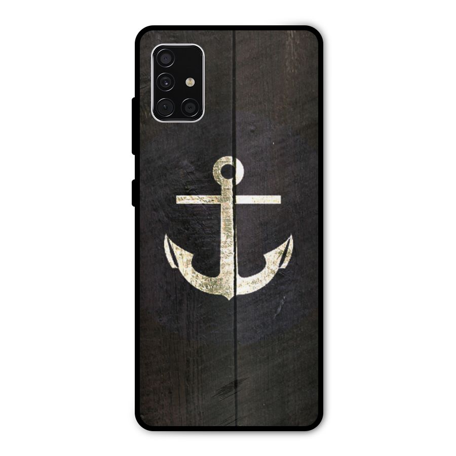 Wood Anchor Metal Back Case for Galaxy A51