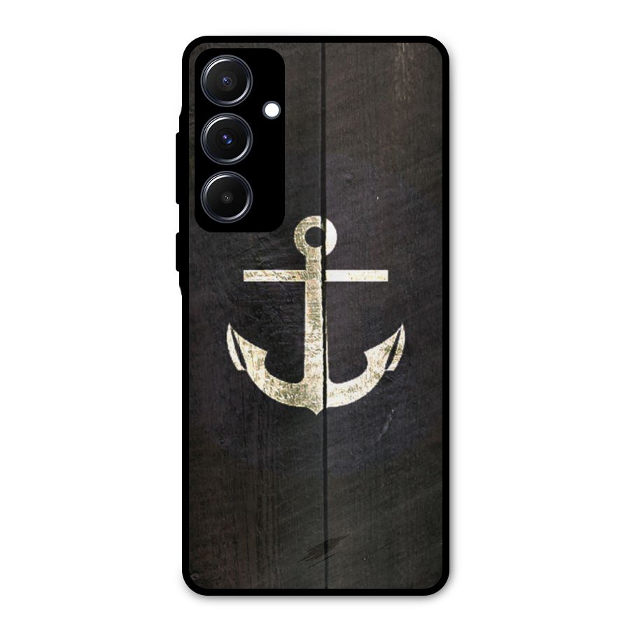 Wood Anchor Metal Back Case for Galaxy A55