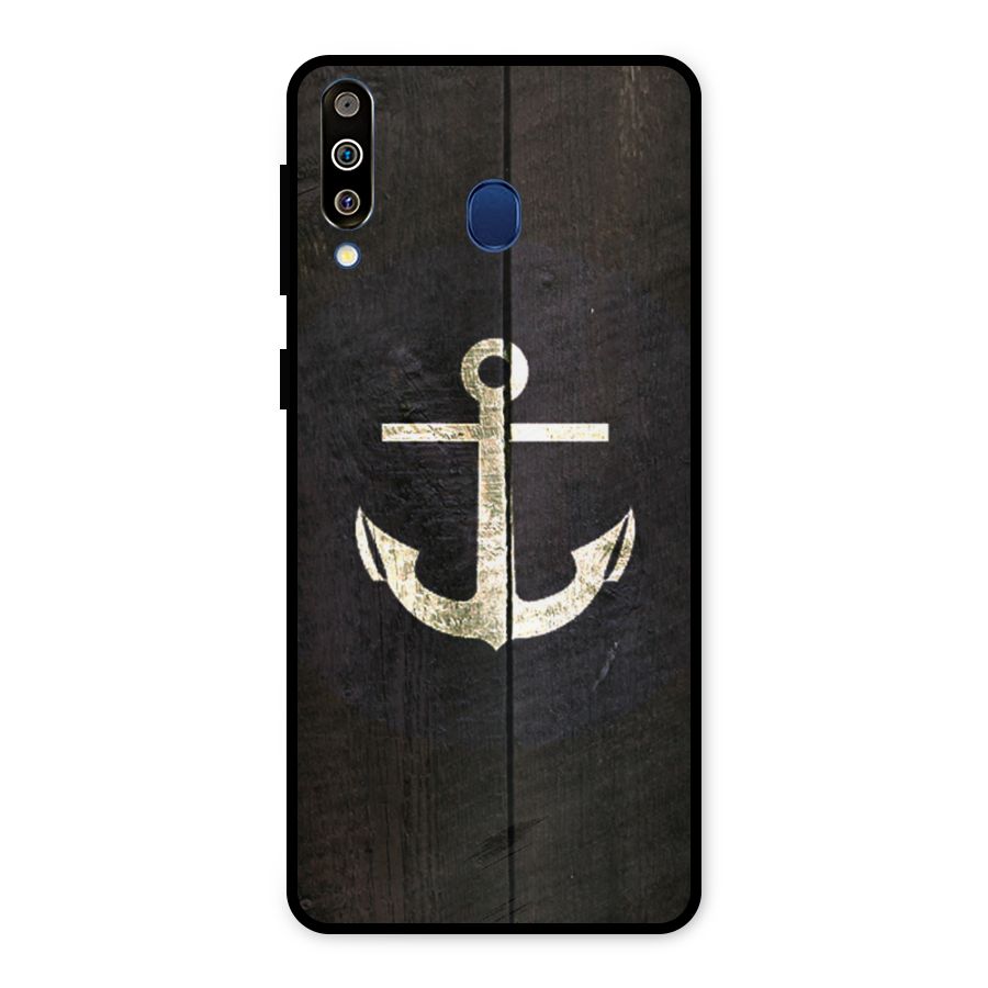 Wood Anchor Metal Back Case for Galaxy M30