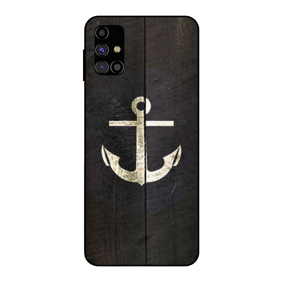 Wood Anchor Metal Back Case for Galaxy M31s
