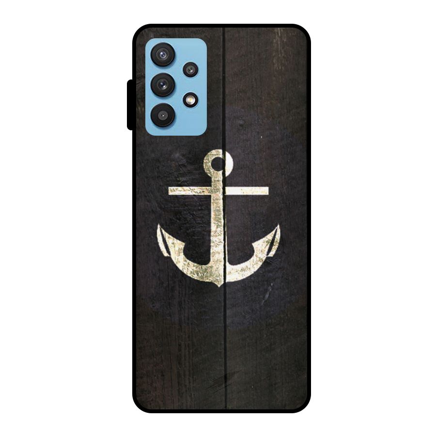 Wood Anchor Metal Back Case for Galaxy M32 5G