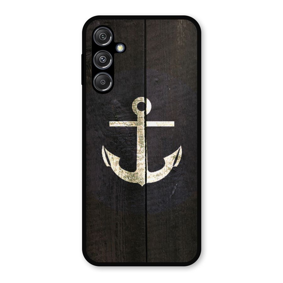 Wood Anchor Metal Back Case for Galaxy M34 5G