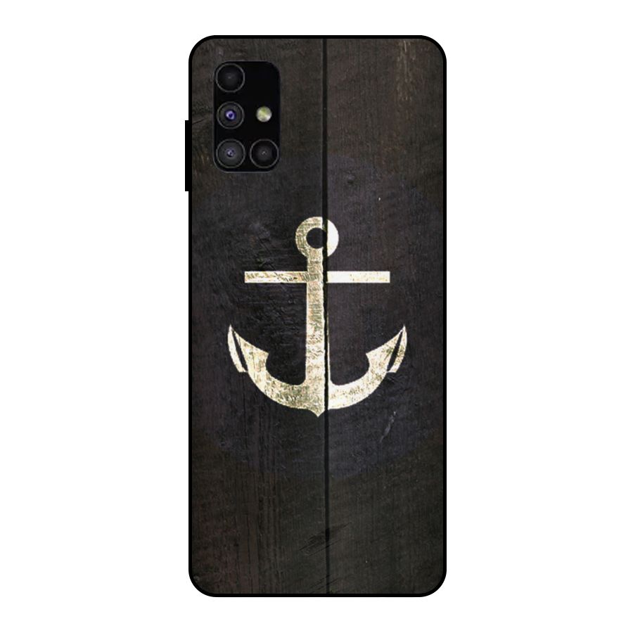 Wood Anchor Metal Back Case for Galaxy M51