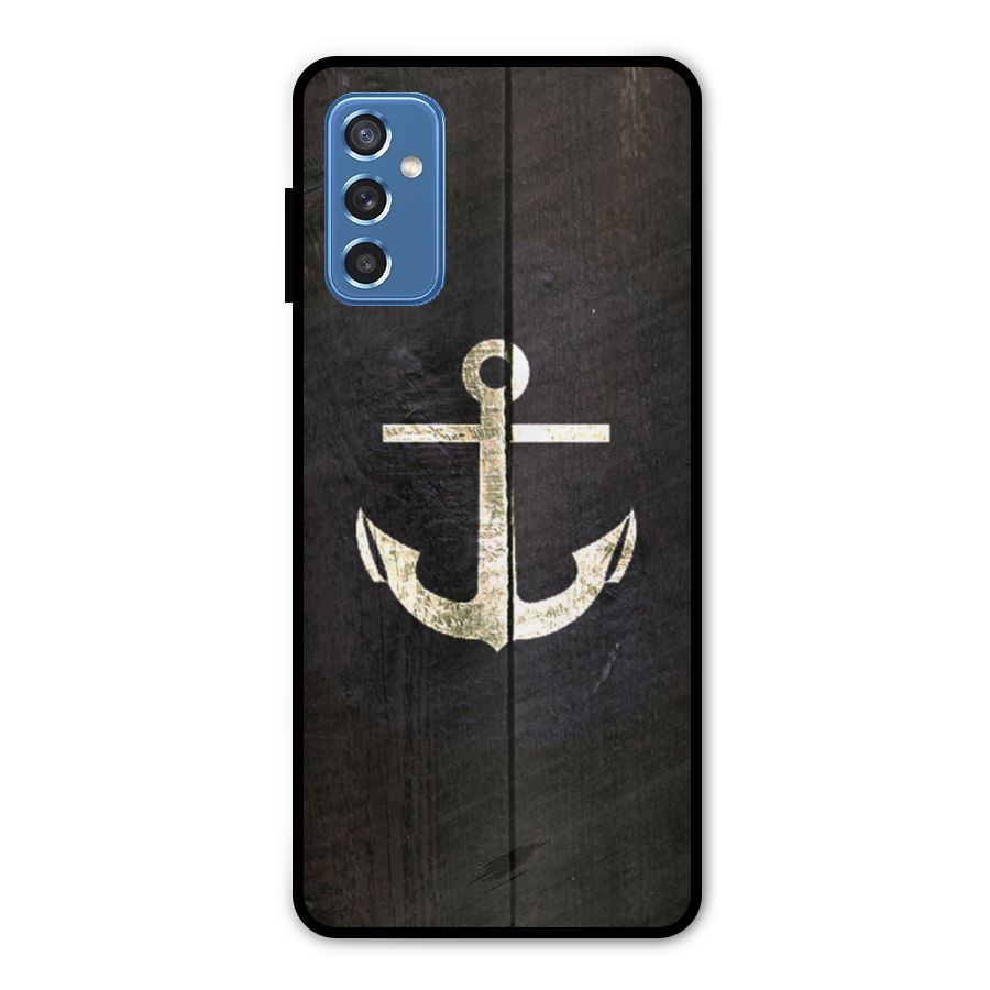 Wood Anchor Metal Back Case for Galaxy M52 5G