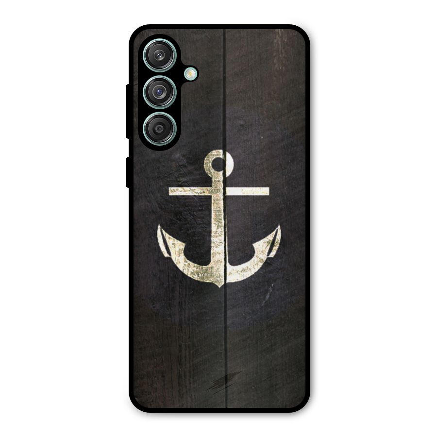 Wood Anchor Metal Back Case for Galaxy M55 5G