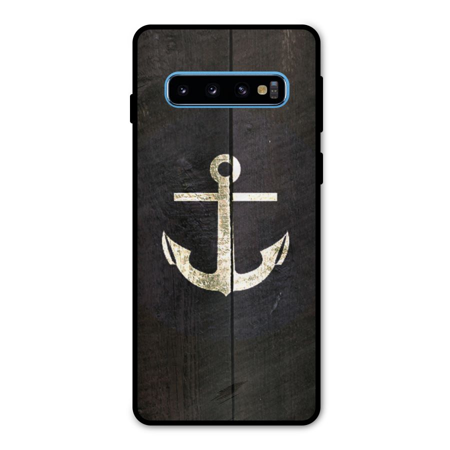 Wood Anchor Metal Back Case for Galaxy S10