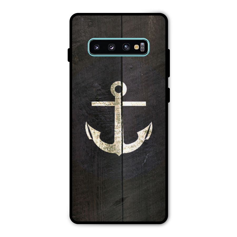 Wood Anchor Metal Back Case for Galaxy S10 Plus