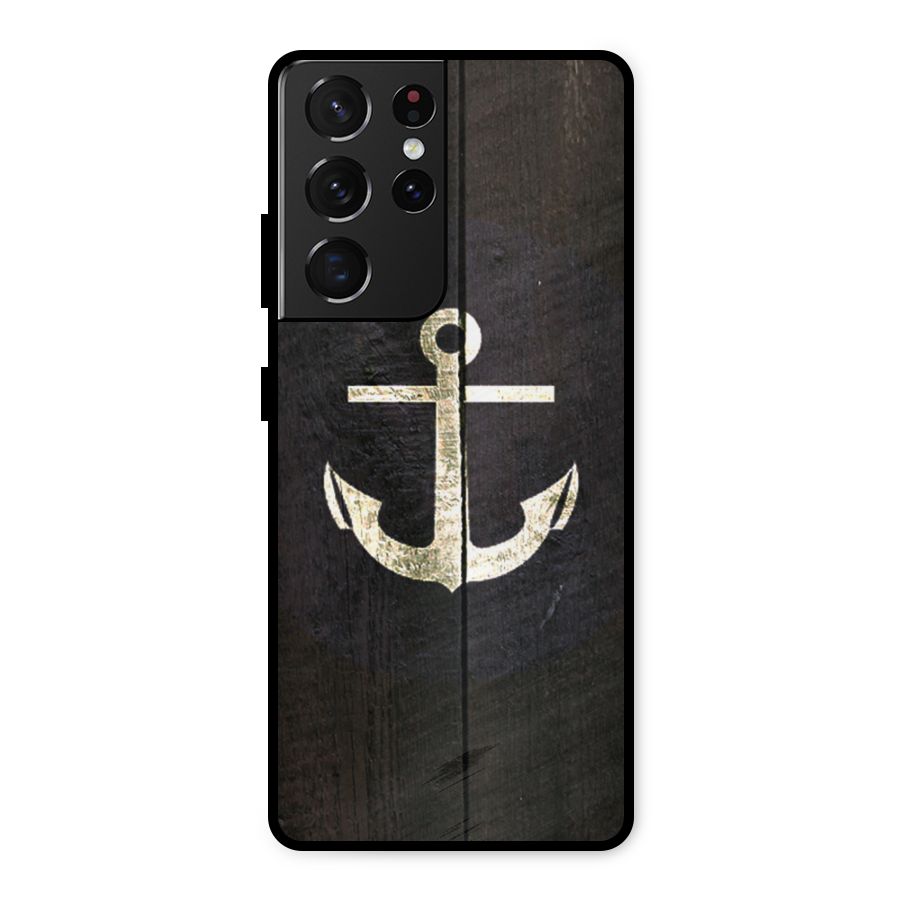 Wood Anchor Metal Back Case for Galaxy S21 Ultra 5G