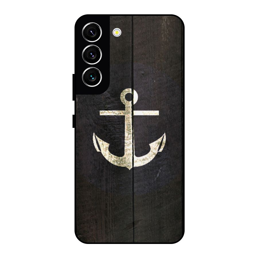 Wood Anchor Metal Back Case for Galaxy S22 5G