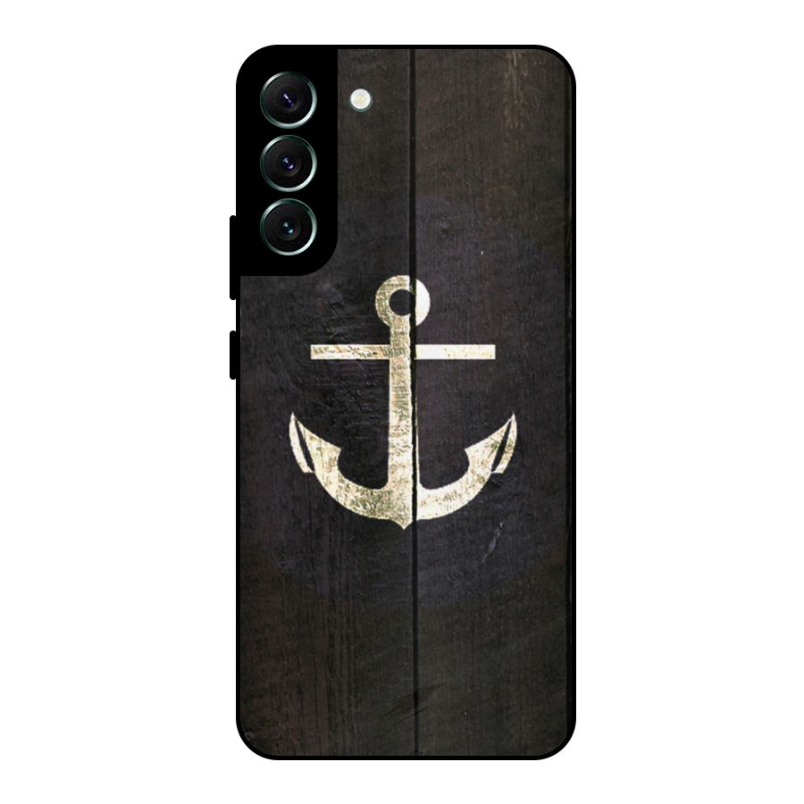 Wood Anchor Metal Back Case for Galaxy S22 Plus 5G
