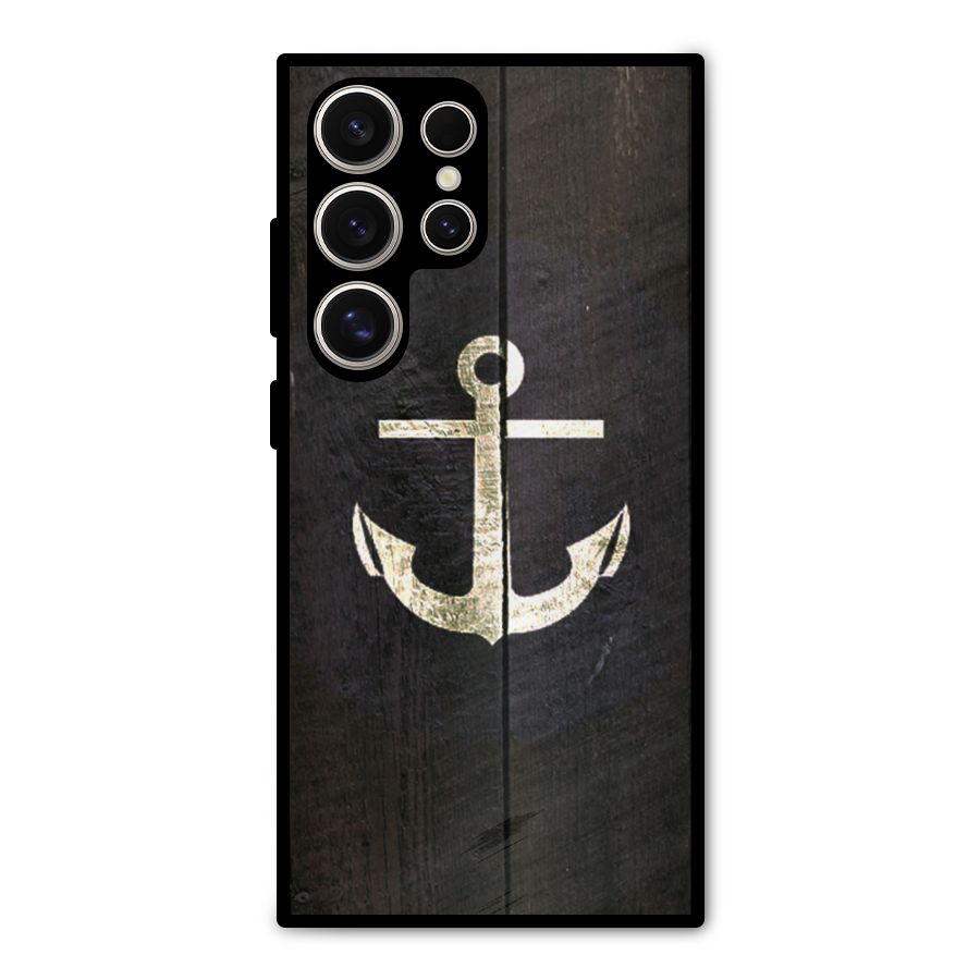 Wood Anchor Metal Back Case for Galaxy S24 Ultra