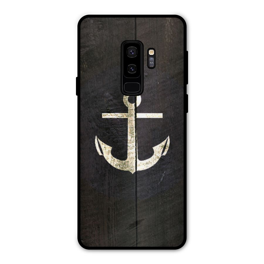 Wood Anchor Metal Back Case for Galaxy S9 Plus