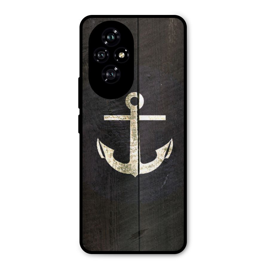 Wood Anchor Metal Back Case for Honor 200