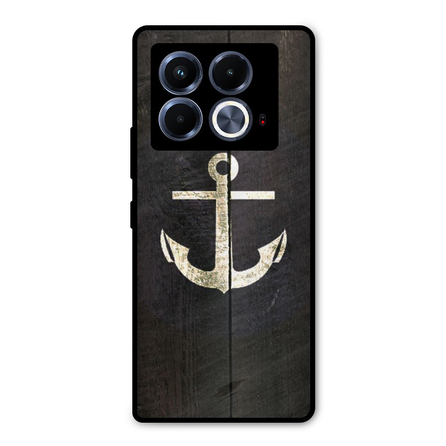 Wood Anchor Metal Back Case for Infinix Note 40 5G