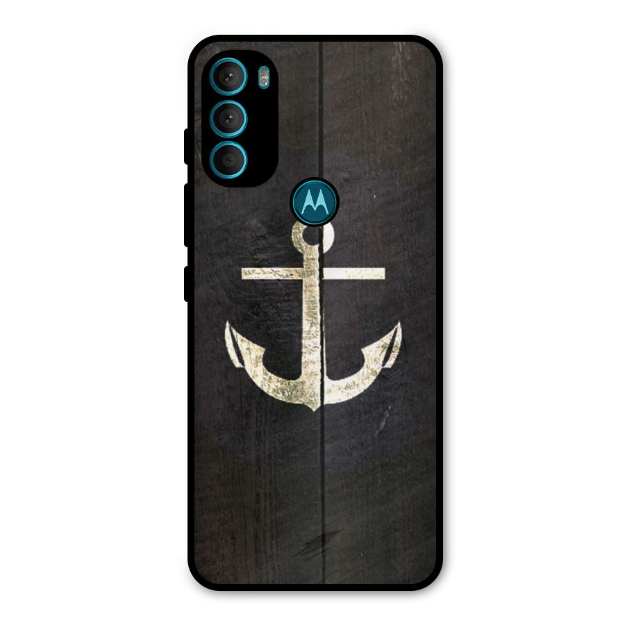 Wood Anchor Metal Back Case for Moto G71 5G