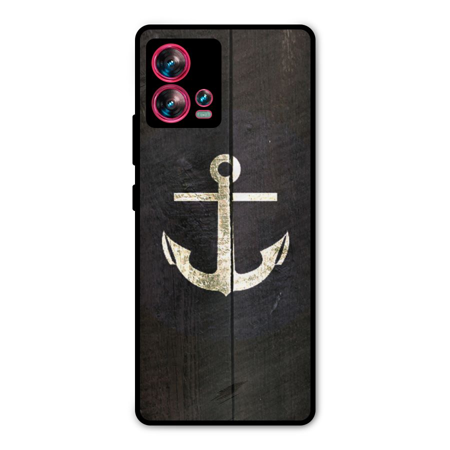 Wood Anchor Metal Back Case for Motorola Edge 30 Fusion