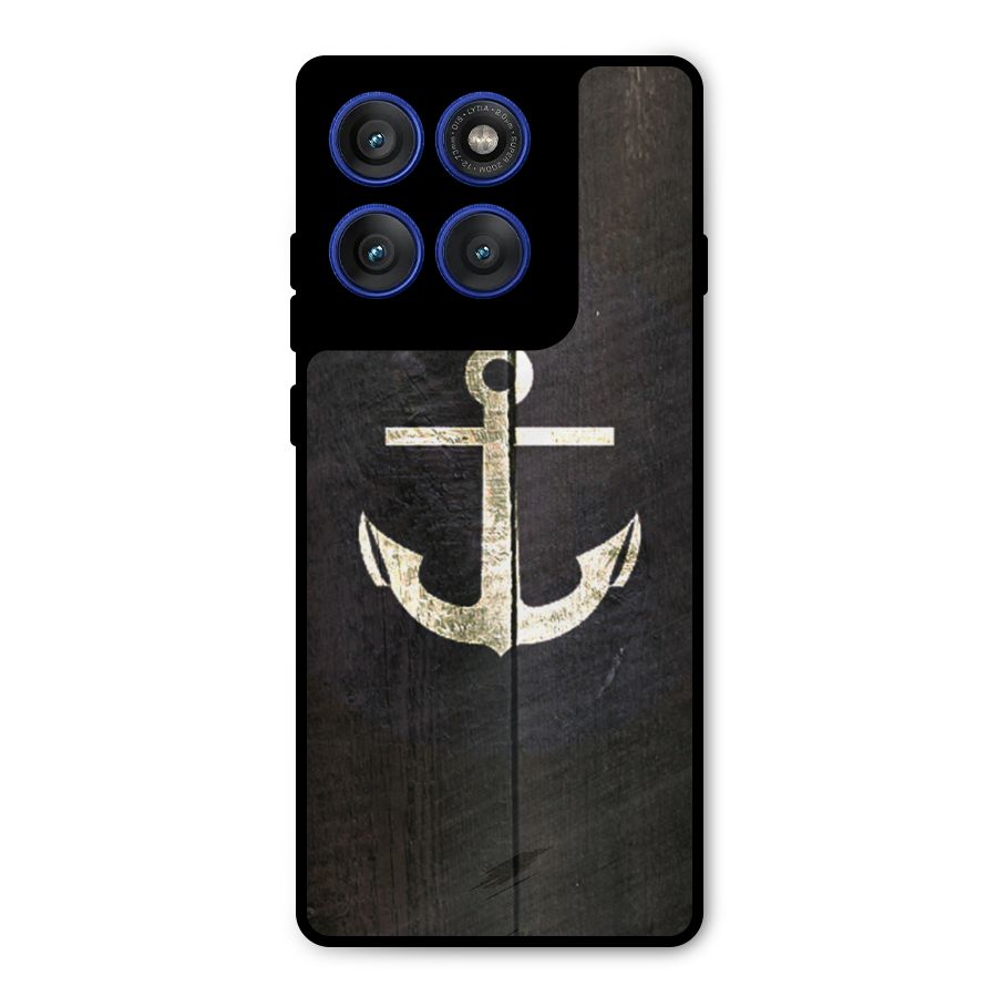 Wood Anchor Metal Back Case for Motorola Edge 60 Pro