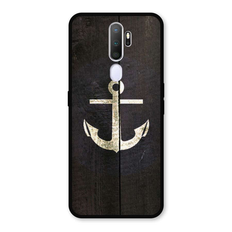 Wood Anchor Metal Back Case for Oppo A5 (2020)