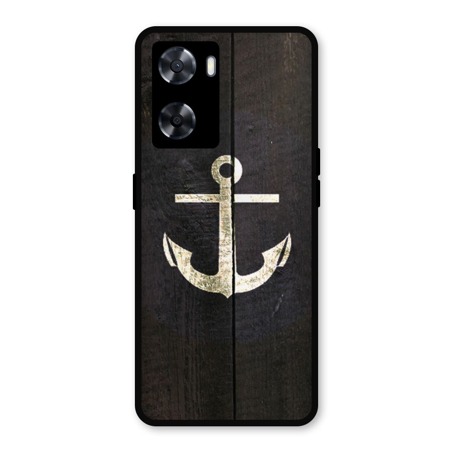Wood Anchor Metal Back Case for Oppo A77s