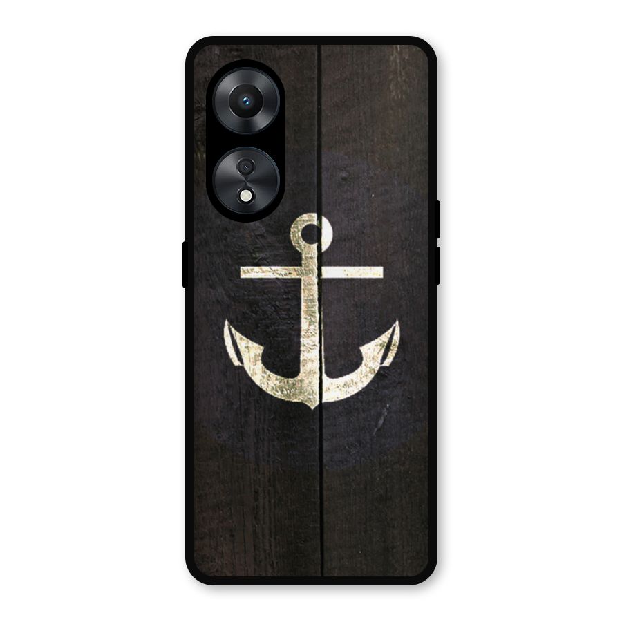 Wood Anchor Metal Back Case for Oppo A78