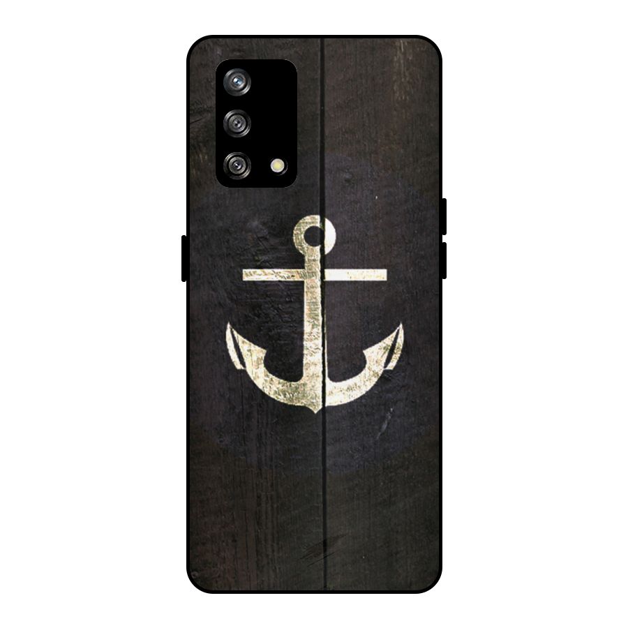 Wood Anchor Metal Back Case for Oppo F19