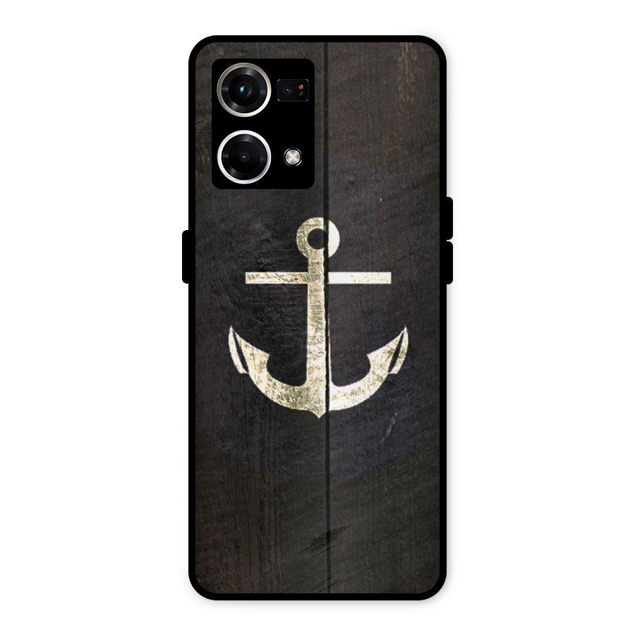 Wood Anchor Metal Back Case for Oppo F21 Pro 4G