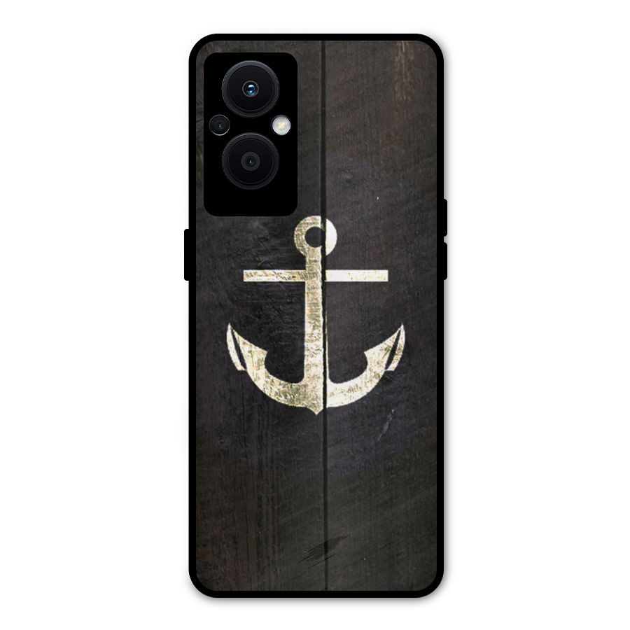 Wood Anchor Metal Back Case for Oppo F21s Pro 5G