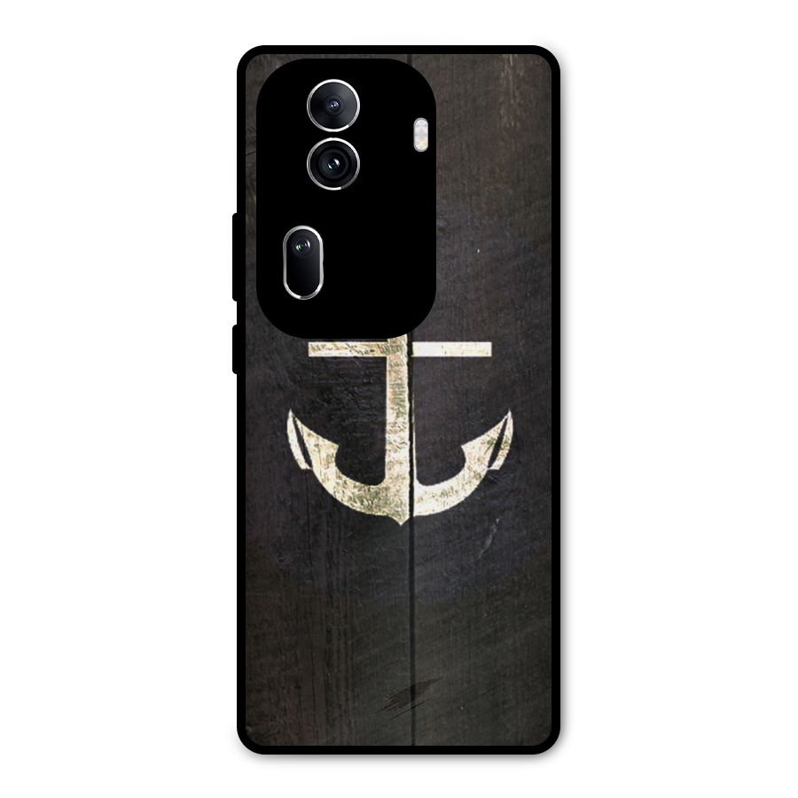 Wood Anchor Metal Back Case for Oppo Reno11 Pro 5G