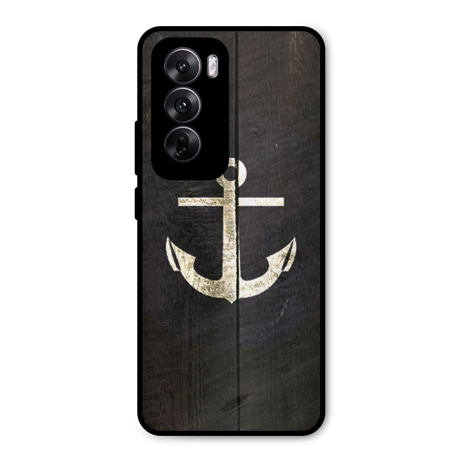 Wood Anchor Metal Back Case for Oppo Reno12