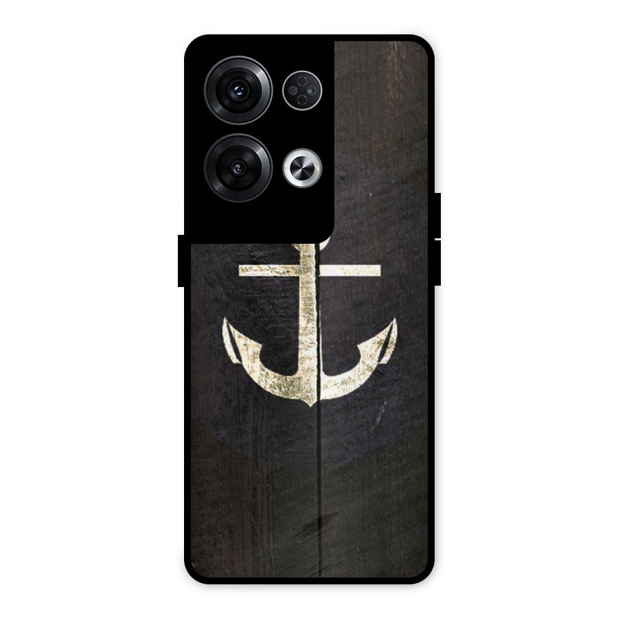 Wood Anchor Metal Back Case for Oppo Reno8 Pro 5G