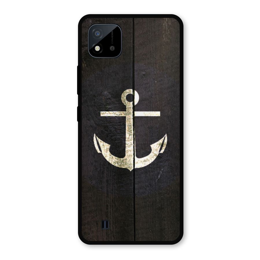 Wood Anchor Metal Back Case for Realme C11 2021