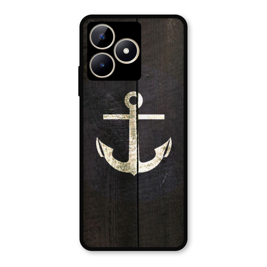 Wood Anchor Metal Back Case for Realme C53