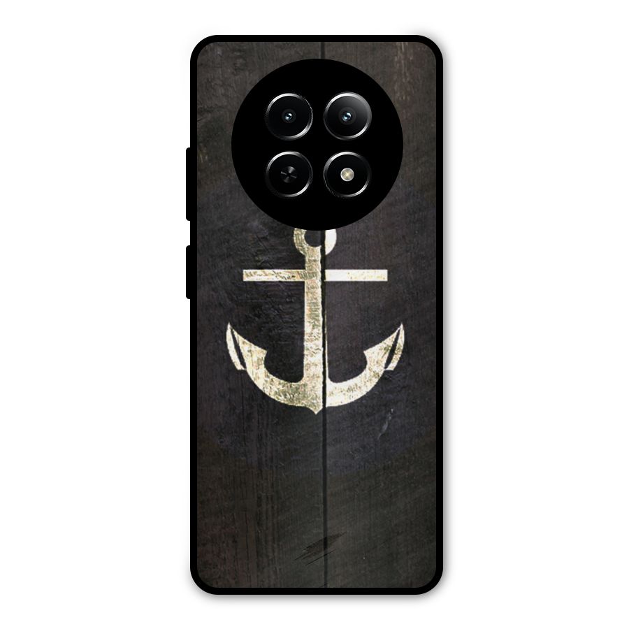 Wood Anchor Metal Back Case for Realme Narzo 70x 5G