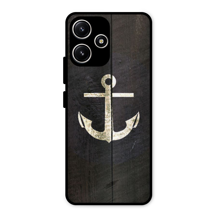 Wood Anchor Metal Back Case for Redmi 12 5G