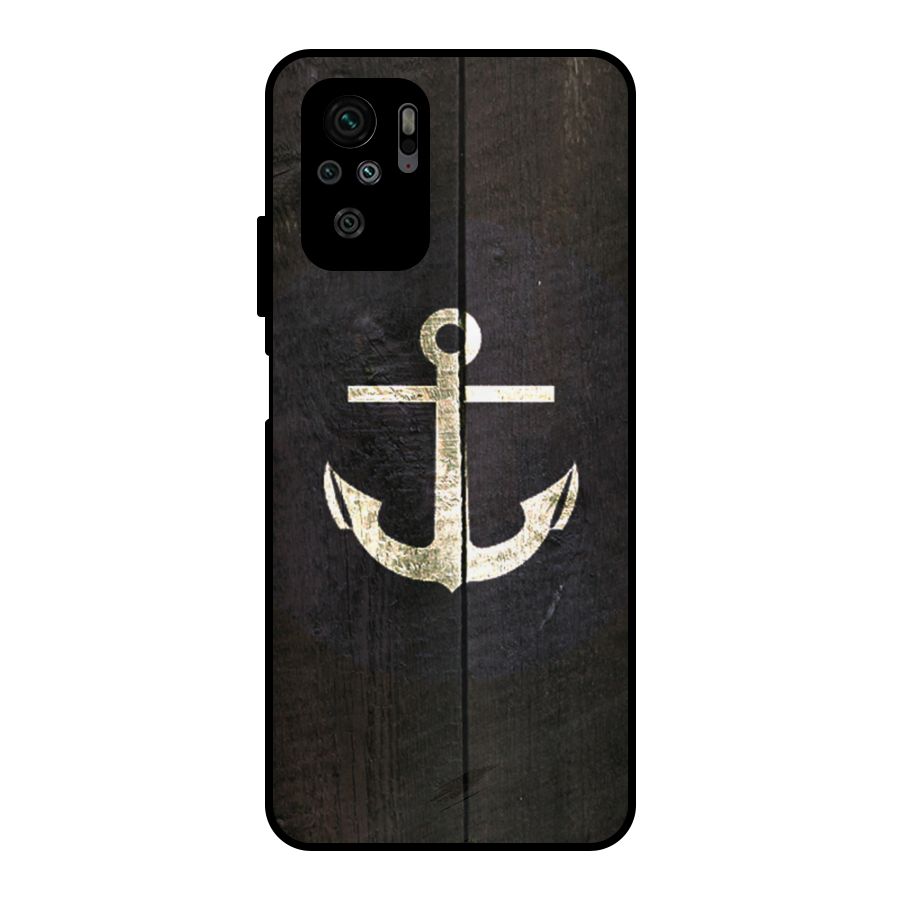 Wood Anchor Metal Back Case for Redmi Note 10S