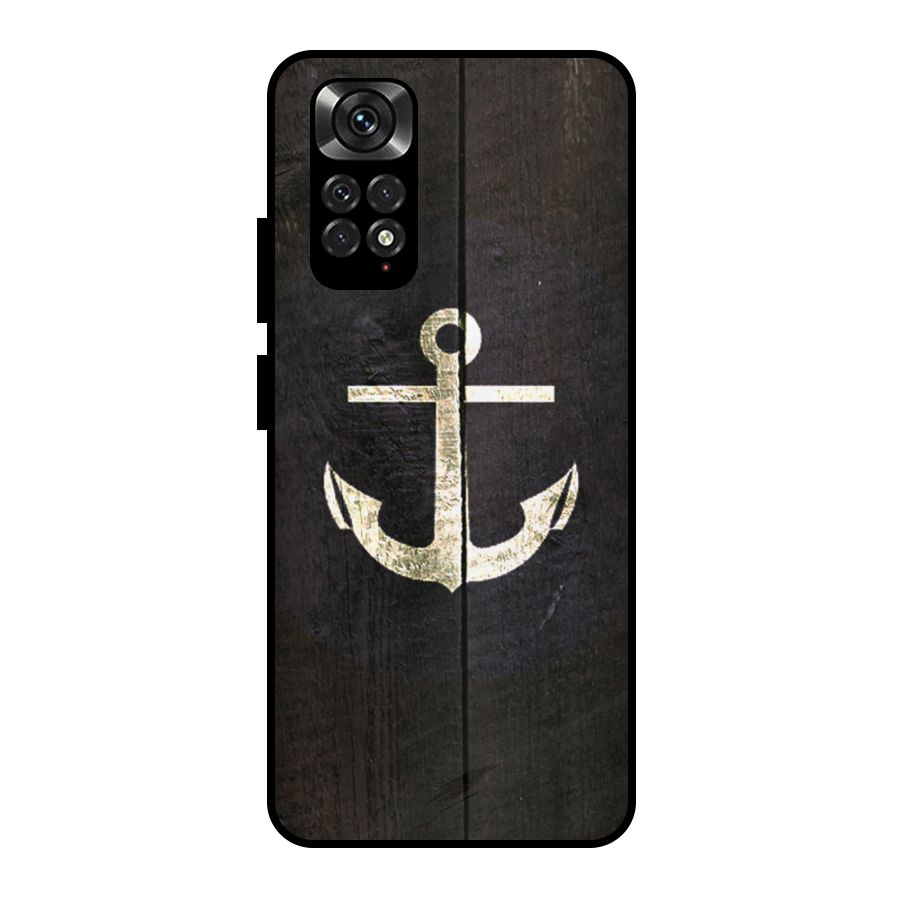 Wood Anchor Metal Back Case for Redmi Note 11 Pro Plus 5G