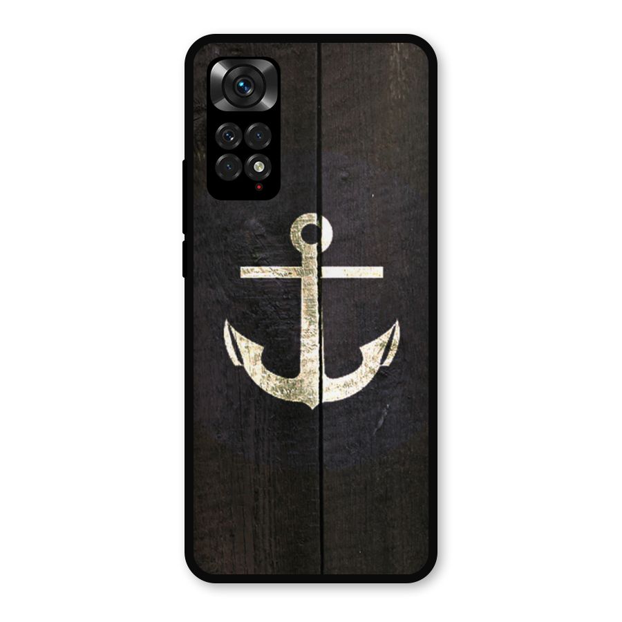 Wood Anchor Metal Back Case for Redmi Note 11s