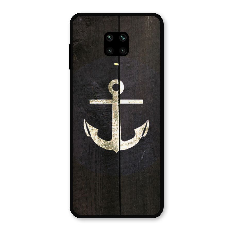 Wood Anchor Metal Back Case for Redmi Note 9 Pro Max