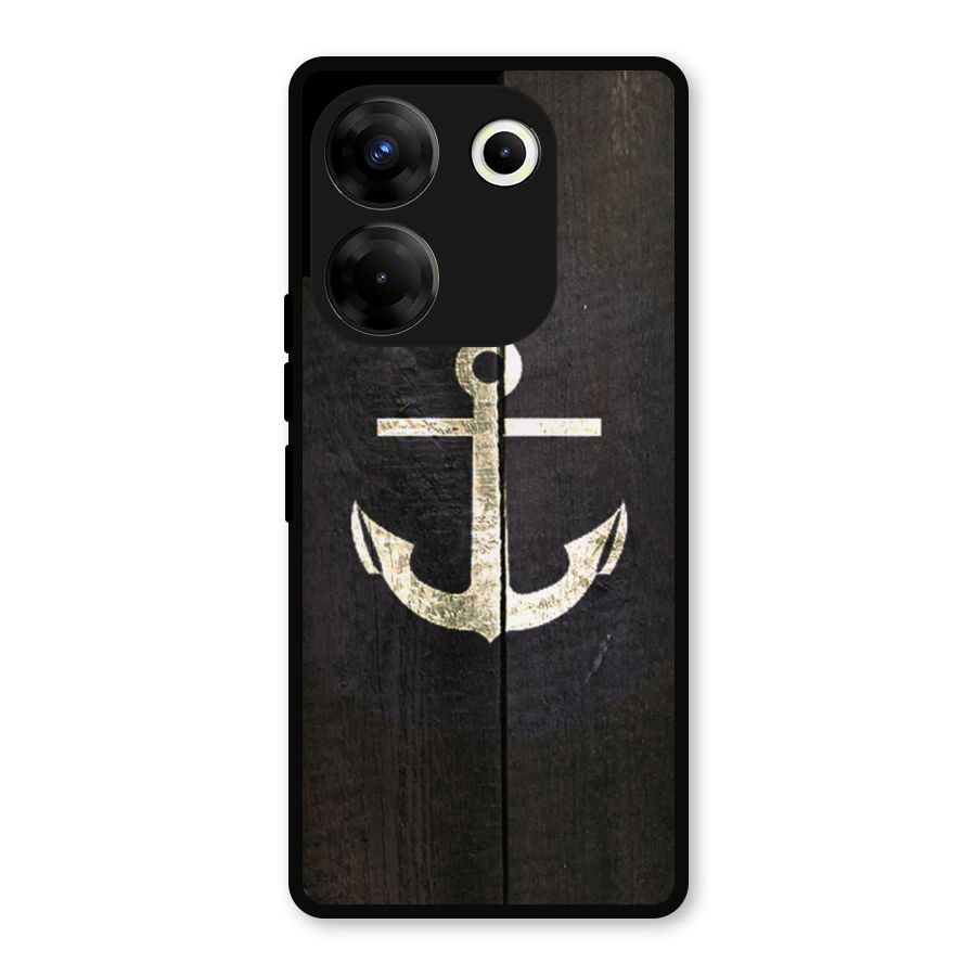 Wood Anchor Metal Back Case for Tecno Camon 20