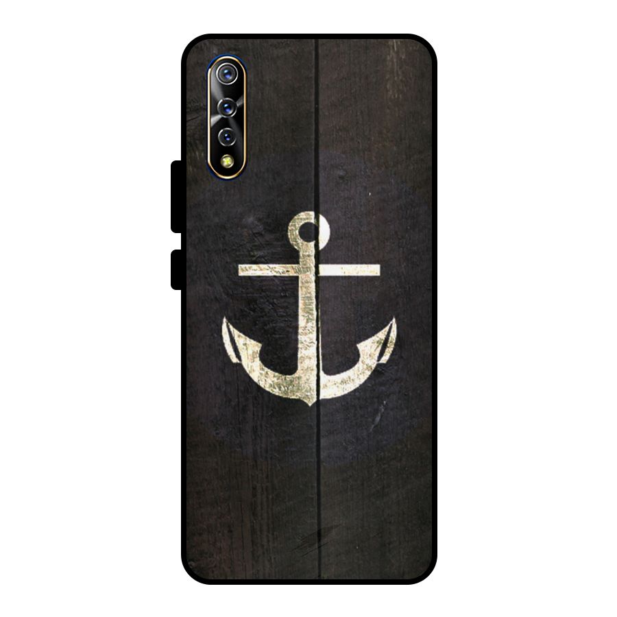 Wood Anchor Metal Back Case for Vivo S1