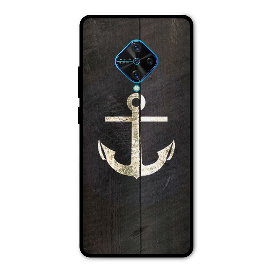 Wood Anchor Metal Back Case for Vivo S1 Pro