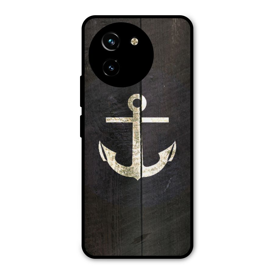 Wood Anchor Metal Back Case for Vivo T3x