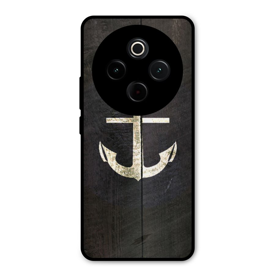 Wood Anchor Metal Back Case for Vivo T4