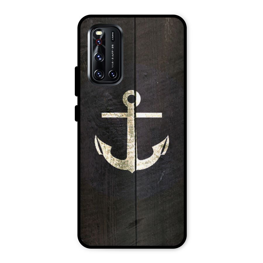 Wood Anchor Metal Back Case for Vivo V19