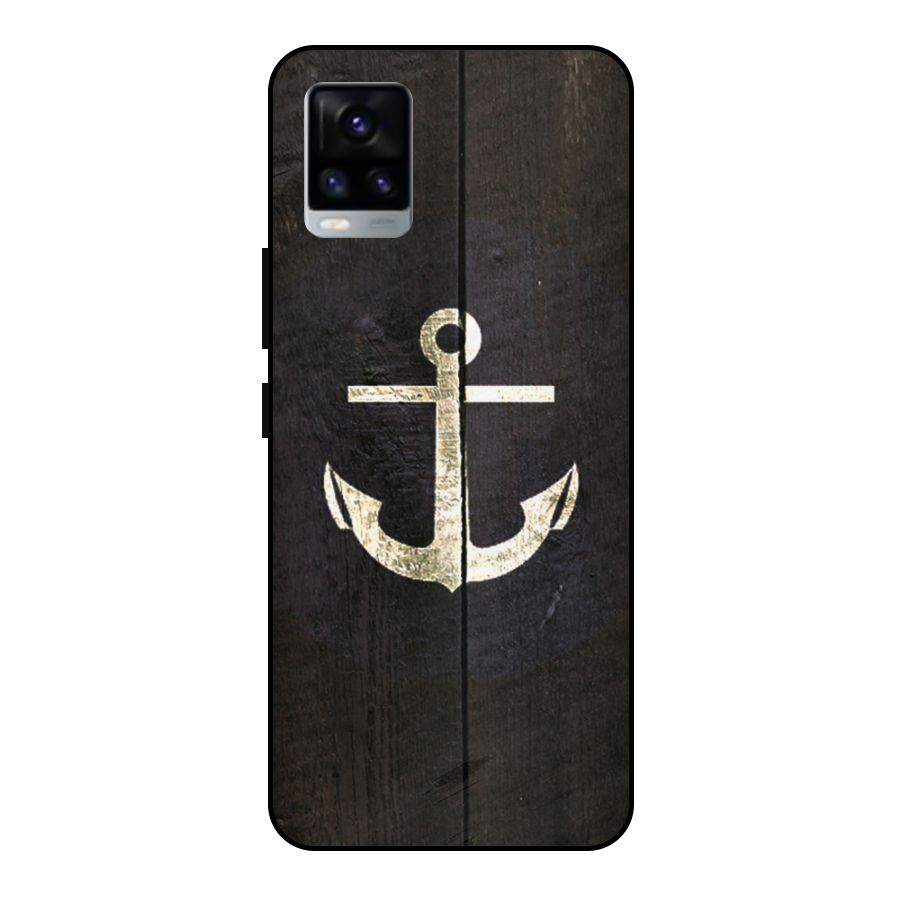 Wood Anchor Metal Back Case for Vivo V20 2021