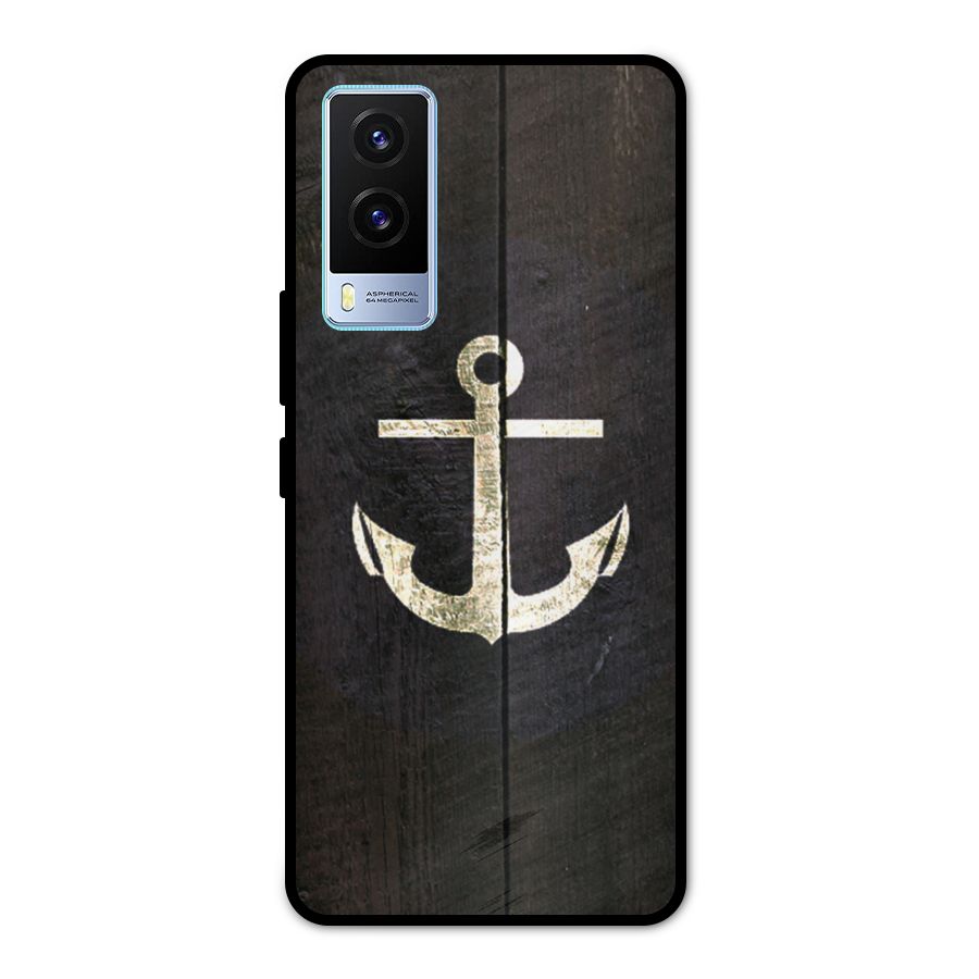 Wood Anchor Metal Back Case for Vivo V21e 5G